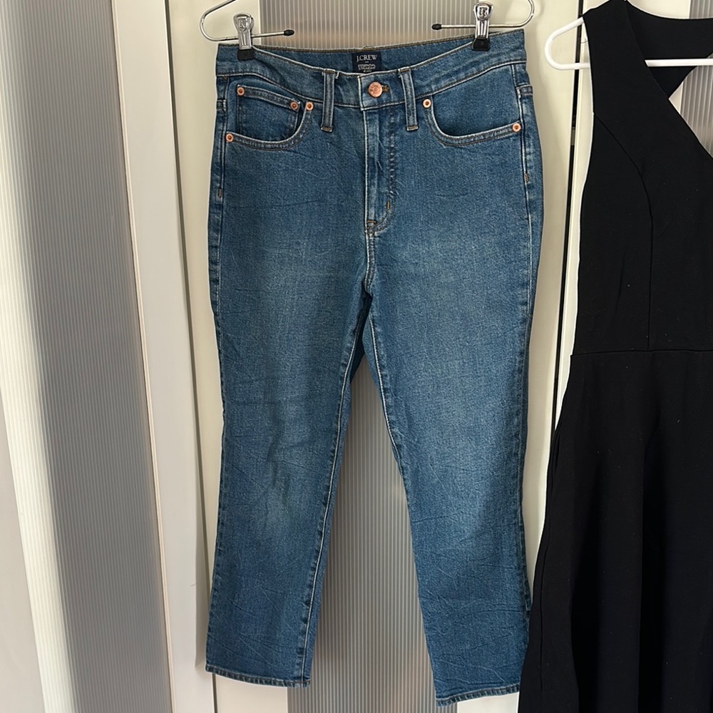 J. Crew Blue “essential Straight Jeans”